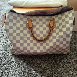 Louis Vuitton Damier Azur Speedy 35 - with original dust bag, box & ribbon.